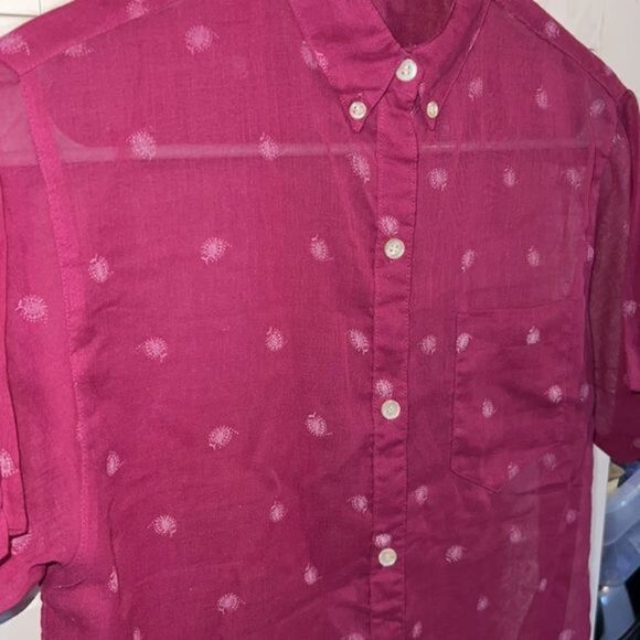 Vintage 80s button-down semi sheer top - Picture 2 of 6